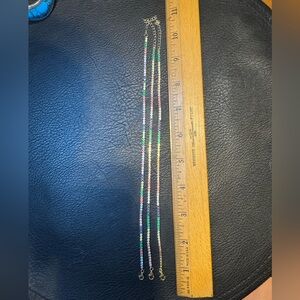 2 Sterling Silver Rainbow Gold coated bracelets and anklet